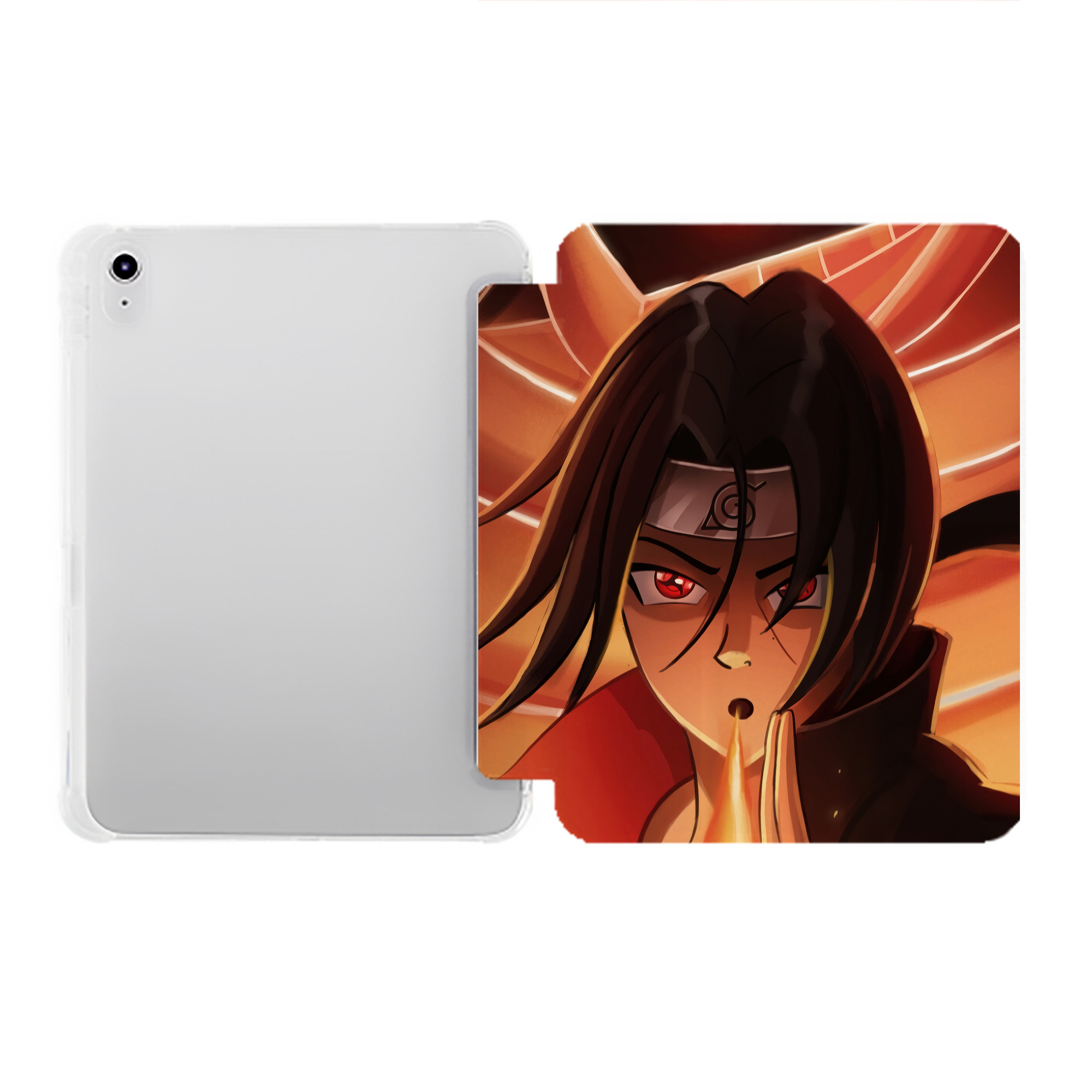 （画像用） NARUTO -ナルト- NARUTO -ナルト- 疾風伝 IPad ケース ペン収納付き 三つ折りスタンド PUレザー×シリコン 対応機種9.5/10.5/10.9インチ